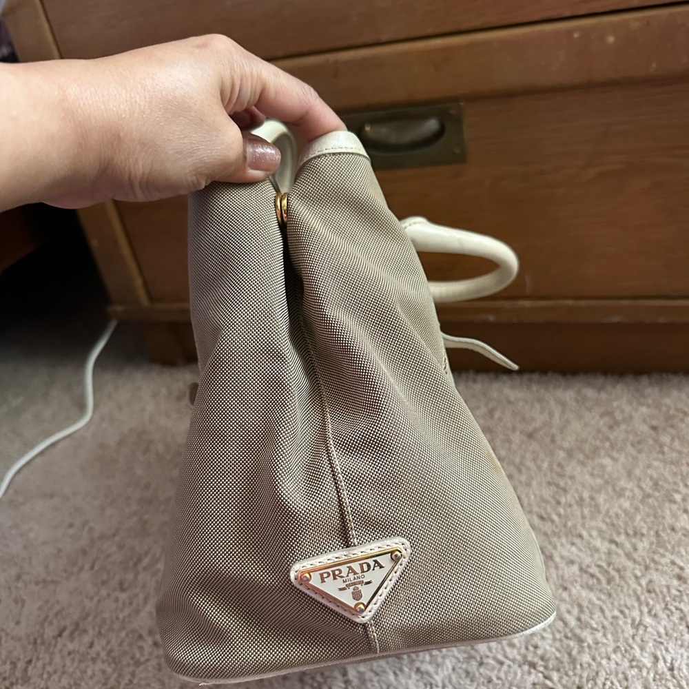 Prada Beige and Cream Tote Bag - Picture 9 of 16